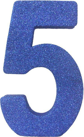 מרכז שולחן מספר 5-כחול נצנצים