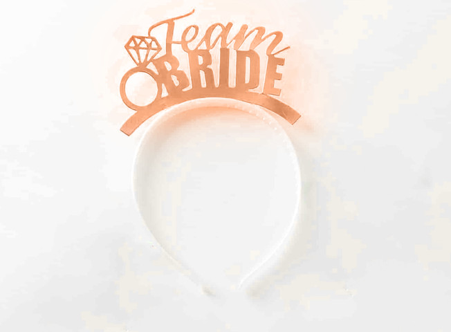 קשת Team Bride רוז גולד מבריק