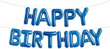 סט בלונים HAPPY BIRTHDAY כחול