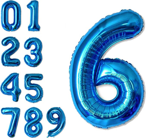 בלון מספר 6 - כחול