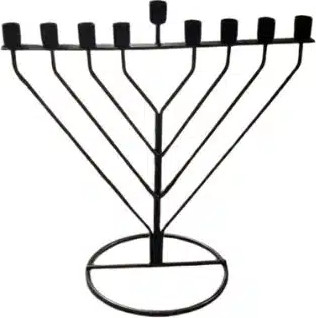 חנוכייה מתכת שחורה