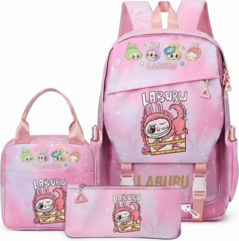 סט תיקי LABUBU ורוד
