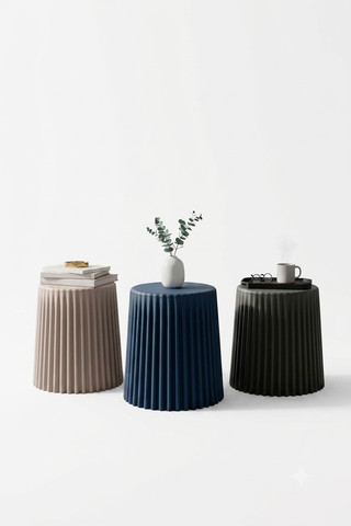 ZIG ZAG STOOL שרפרף רב תכליתי | עציץ יוקרתי | שולחן צד יוקרתי| הדום לרגליים