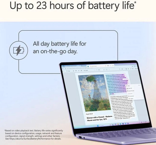 מחשב נייד Microsoft Surface Laptop Copilot+ PC + Surface Thunderbolt 4 Dock + Arc Mouse