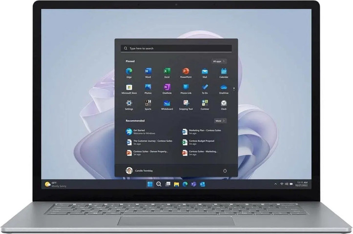 מחשב נייד Microsoft Surface Laptop 5 13.5" 16GB 256GB SSD Core i7-1265U 1.7GHz WIN11H, Platinum