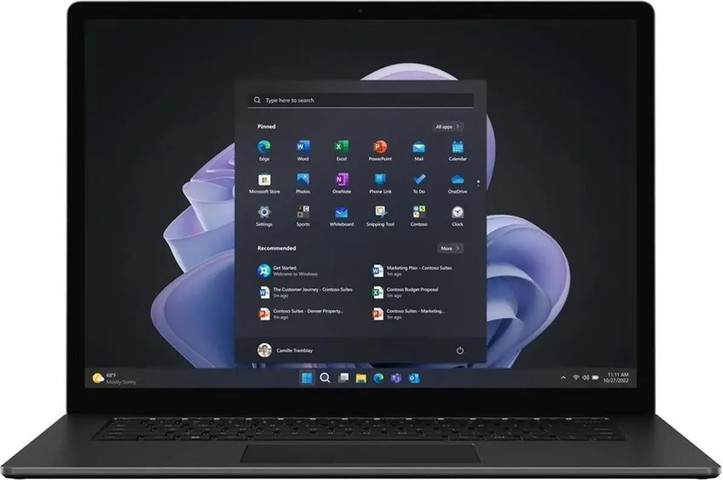 מחשב נייד Microsoft Surface Laptop 5 15" Touch 32GB 1TB SSD Core i7-1255U 4.7GHz WIN11H, Matte Black