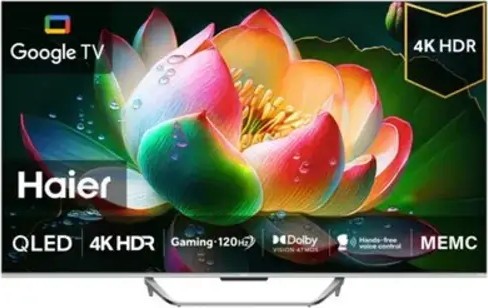 טלוויזיה חכמה ללא מסגרת 65 ' Haier 65 4K QLED+DLED Google TV