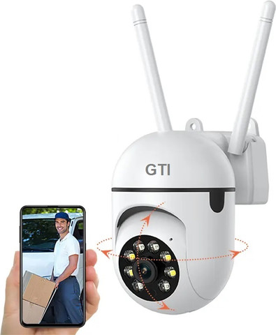 מצלמת אבטחה אלחוטית IP ממונעת 360 לתנאי חוץ עם חיבור לסמארטפון