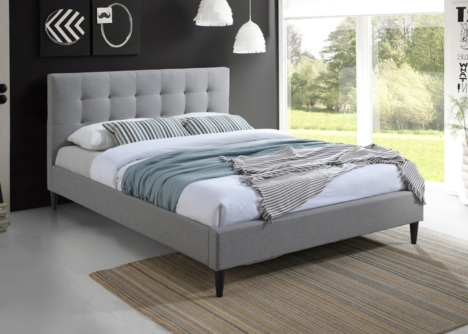 מיטת רחבה 120x190 מרופדת בד עם ראש מיטה מעוצב HOME DECOR דגם ארט-120
