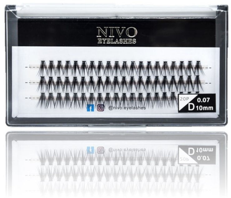 ריסים SHORT 20D אורך 10 מ"מ