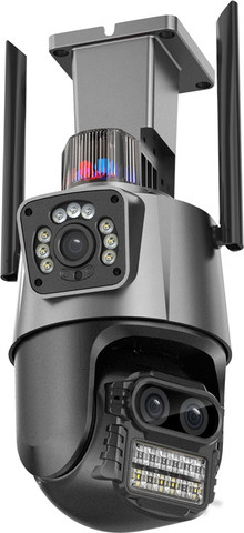 מצלמת אבטחה חיצונית ממונעת IP אלחוטית P02 עם 9MP | זום אופטי | ראיית לילה  | הקלטה על כרטיס זיכרון עד 128GB