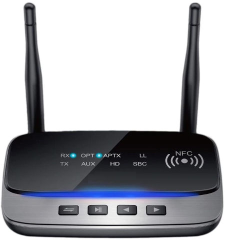 מקלט / משדר מתאם בלוטוס 5.0 APT-X - טווח מוגדל – כולל SPDIF (חיבור אופטי) תמיכה ב2 אוזניות / רמקולים בו זמנית