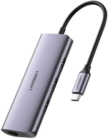 מתאם כרטיס רשת GIGABIT עם חיבור TYPE C - כולל חיבור רשת RJ45 ו 3 שקעי USB3