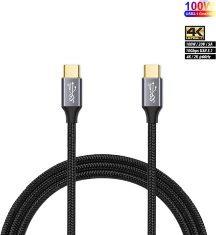 כבל TYPE C USB 3.2GEN2 - אורך 2 מטר - זכר זכר