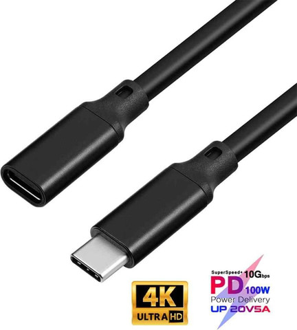 כבל TYPE C זכר נקבה (מאריך) USB 3.2 GEN2 - אורך 50 ס"מ
