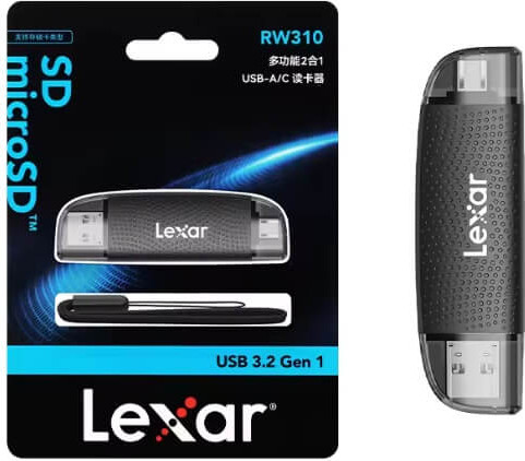 קורא כרטיסים מהיר מקצועי USB3.1 GEN1 1 | חיבור USB3.1+TYPE C | מיקרו SD ו- SD