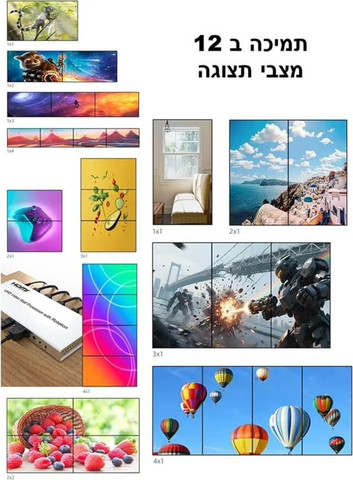 בקר קיר וידאו HDMI / DVI ל־4 מסכים עם תמיכה ב־Rotation ותצוגה אנכית HDMI 2X2 VIDEO WALL CONTROLLER