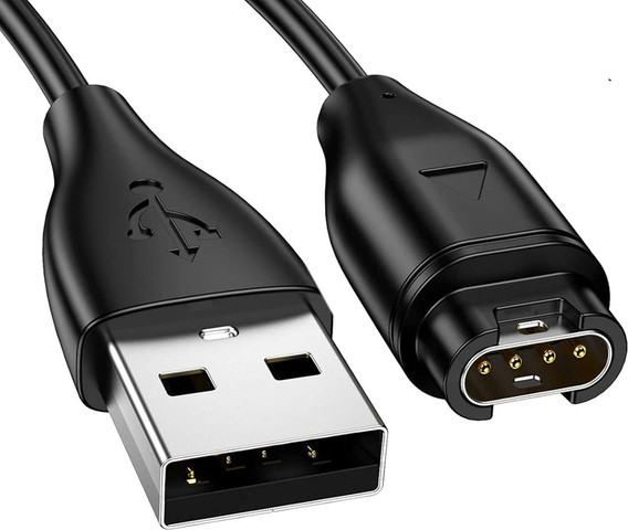 כבל טעינה USB לשעוני Garmin (גרמין) | מחבר 4 פינים | אורך 1 מטר