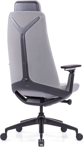 כיסא מנהלות ומנהלים SENIOR עם משענת ראש אפור
