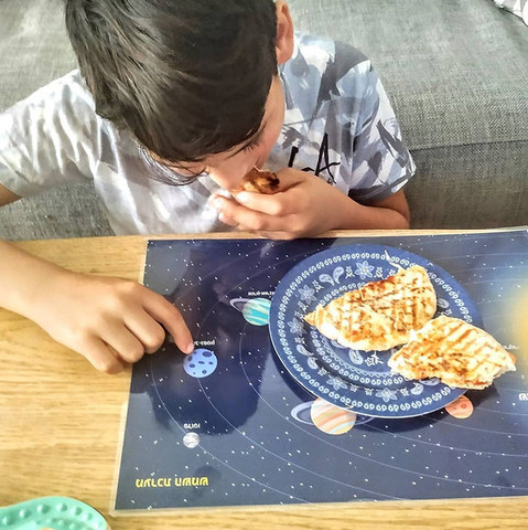 פלייסמט מערכת השמש באנגלית לילדים | English Solar System Placemat for Kids