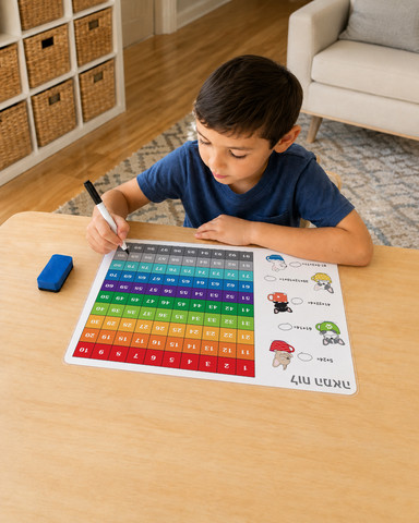 פלייסמט לוח המאה לילדים בעברית