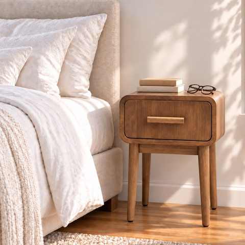 שידת צד מעץ מלא | דגם SPACE