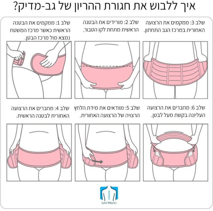 חגורת הריון לתמיכת גב ובטן - XXL