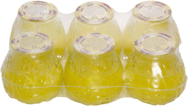 מארז נר ציטרונלה נגד יתושים בזכוכית
