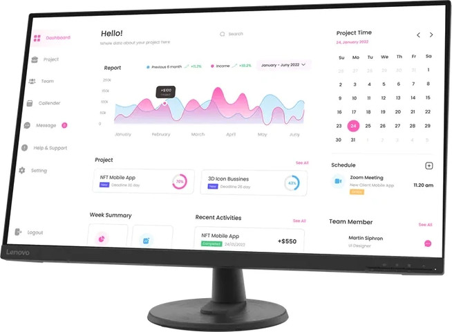 מסך Lenovo D32-40 32'' VA FHD HDMI DP