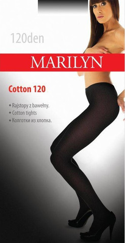 טייץ כותנה | COTTON 120 | 120 den | ,שחור