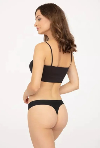 תחתון חוטיני ללא תפר | STRINGI ULTRA COMFORT | ,שחור