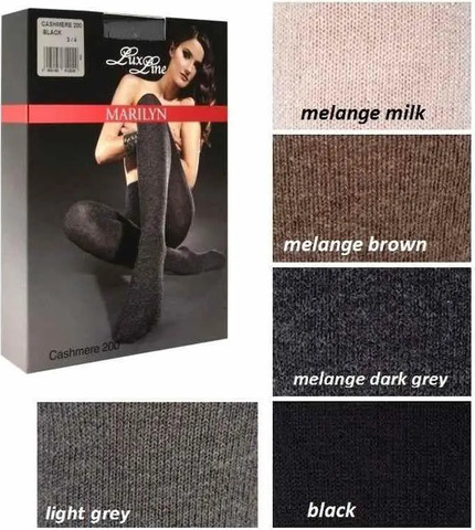 גרביון קשמיר 200 CASHMERE ,שמנת