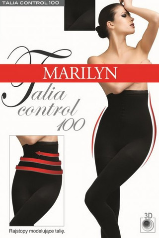 גרביון מחטב גבוה וחזק עם פס סיליקון 100 דניר Talia Control ,שחור