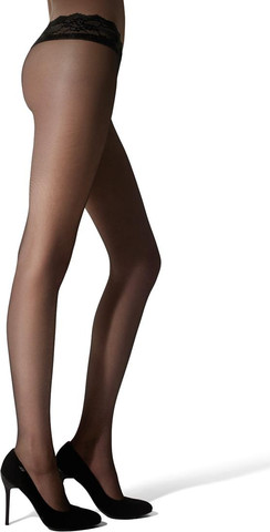 גרביונים עם חגורת תחרה 15 דינר EROTIC VITA BASSA גזרה נמוכה ,שחור