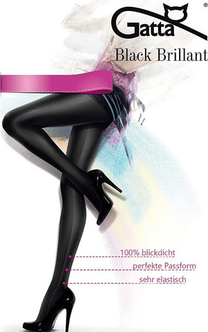 גרביון אטום ומבריק  BRILLANT BLACK 120 DEN ,שחור