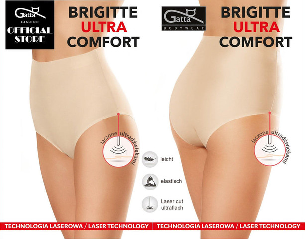 תחתונים מקסי ללא תפר גבוה  BRIGITTE ULTRA COMFORT ,גוף