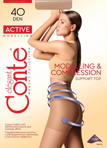 גרביון מחטב בטן 40 דנייר ACTIVE SOFT ,ברונזה