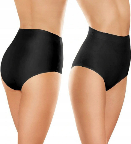 תחתונים מקסי ללא תפר גבוה  BRIGITTE ULTRA COMFORT ,שחור