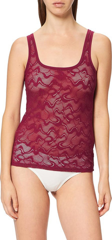 גופיה לנשים עם תחרה ז'קארד |  Sloggi Go Allround Lace Shirt 01 ,יין