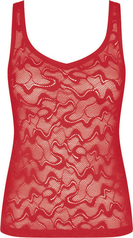 גופיה לנשים עם תחרה ז'קארד |  Sloggi Go Allround Lace Shirt 01 ,יין