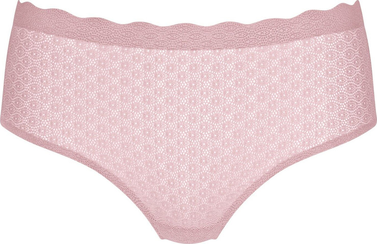 תחתון לנשים גבוה ללא תפר |  ZERO Feel Lace Hight Waist Brief ,ורוד ביבי
