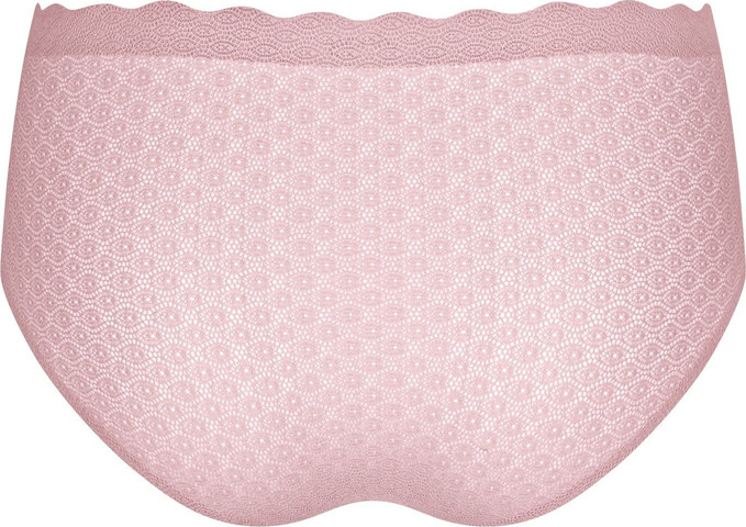 תחתון לנשים גבוה ללא תפר |  ZERO Feel Lace Hight Waist Brief ,ורוד ביבי
