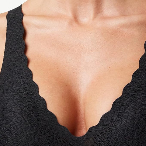גוזיית ברלט של סלוגי | ללא עצם עם ריפוד נשלף | ZERO FEEL LACE BRALETTE ,שחור