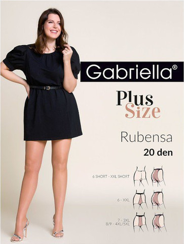 גרביון חלק למידות גדולות 20 דנייר Microfibre Plus Size ,שחור