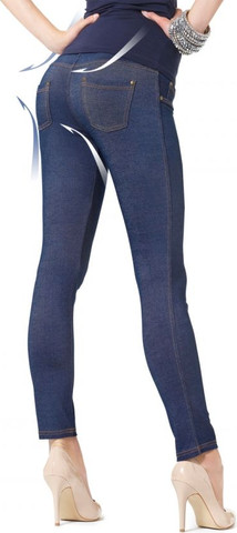 טייץ פוש אפ עם כריות נשלפות Leggings Jeans Push Up Marilyn ,שחור