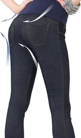 טייץ פוש אפ עם כריות נשלפות Leggings Jeans Push Up Marilyn ,שחור