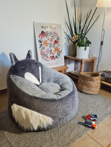 פוף כורסא לילדים  Foxito צבע אפור