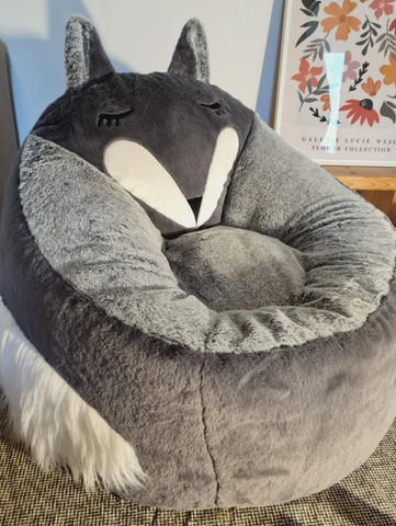 פוף כורסא לילדים  Foxito צבע אפור