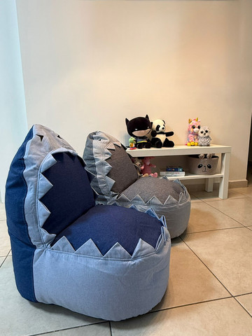 פוף לילדים SHARKI כחול
