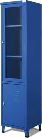 ארון מתכת דלתות זכוכית גבוה עם דלת אטומה